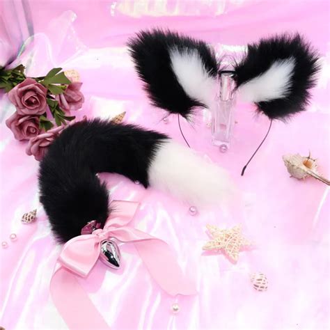 Anal Plug Bdsm Faux Fox Tail Cosplay Butt Plug Anal Sex Goods For Adult