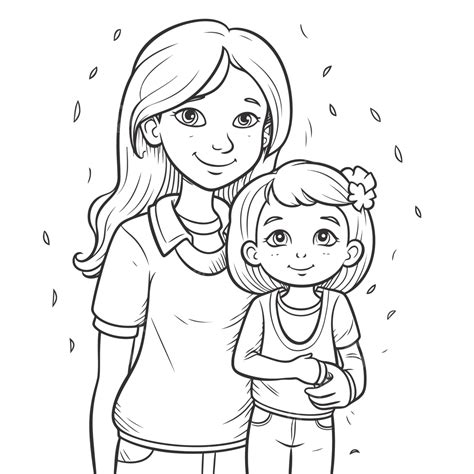 Descubrir 115 Imagen Dibujos Madre E Hija Para Colorear