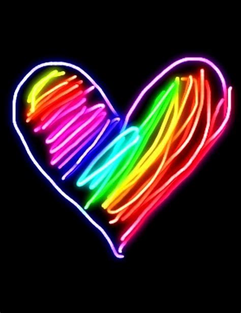 100 Best Neon Hearts Images On Pinterest Hearts Heart