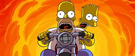 2560x1080 Resolution Homer Simpson And Bart Simpson 2560x1080