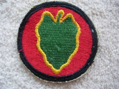 Ww2 Us Army 24th Infantry Division Cloth Patch Ebay