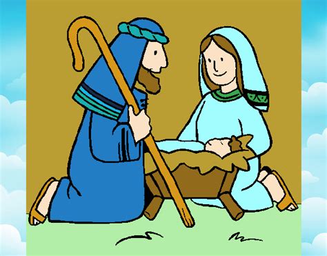 Dibujo de el nacimiento de Jesus pintado por en Dibujos net el día 24