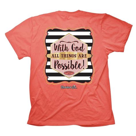 Cherished Girl Christian T Shirt With God All Things Are Possible