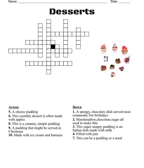 Ice Cream Crossword Wordmint