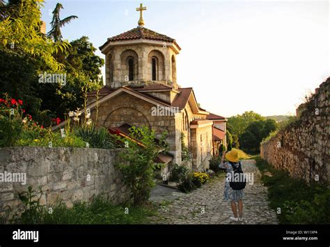 View Church Of Saint Petka On The Sunset In The Kalemegdan Fortress In