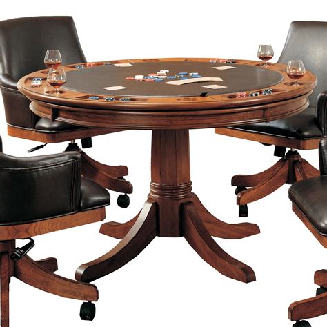 Round Flip Top Gamingdining Table By Hillsdale Wolf And Gardiner
