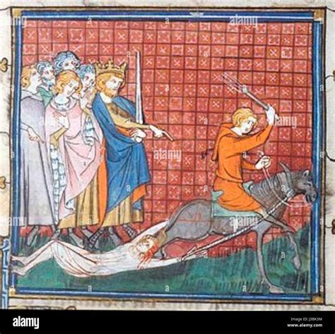 Execution Of Brunehilda In Medieval Miniature 1 Stock Photo Alamy