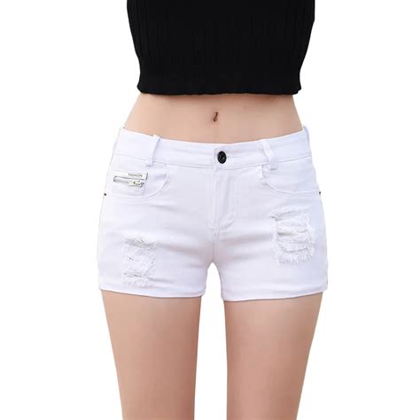 Holes Cotton Denim Ultra Short Shorts Women Low Waist Short Jeans 2018