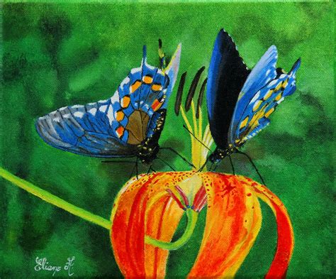 Eliane Allaert Artiste Peintre Les Papillons