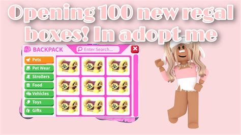 Opening 100 New Regal Boxes In Adopt Me Youtube