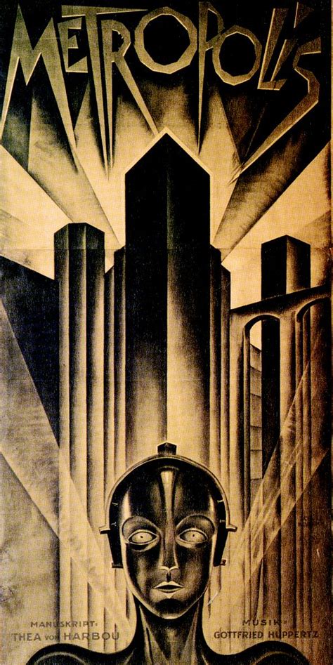 Film Poster For Metropolis Art Deco Posters Metropolis Poster Movie