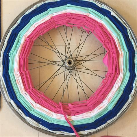 Collaborative Weaving Radial Weaving Bicycle Wheel School Auction