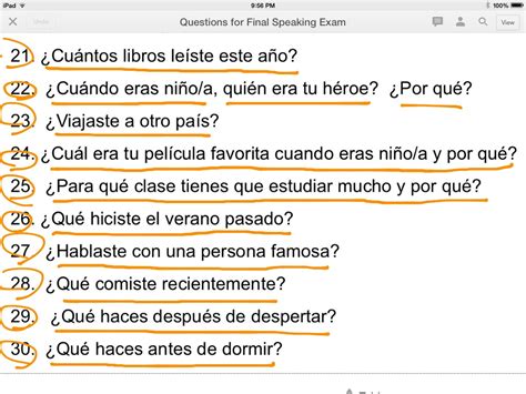 showme asking questions in spanish