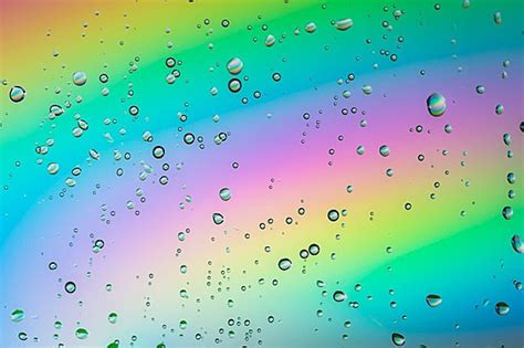 Water Drops With Rainbow Vector Pattern Rainbow Vector Vector Pattern