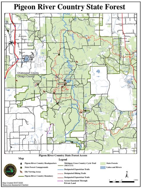 Pigeon River Country State Forest Map Pdf