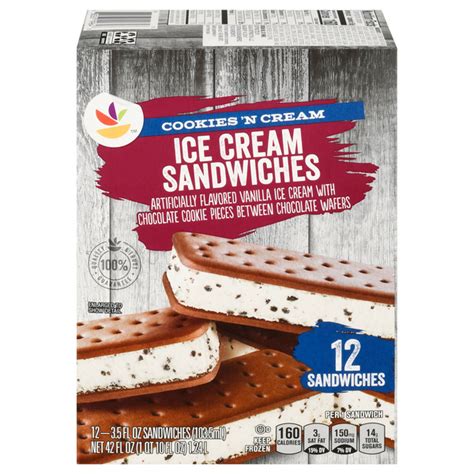 Save On Stop And Shop Ice Cream Sandwiches Cookies N Cream 12 Ct Order Online Delivery Stop