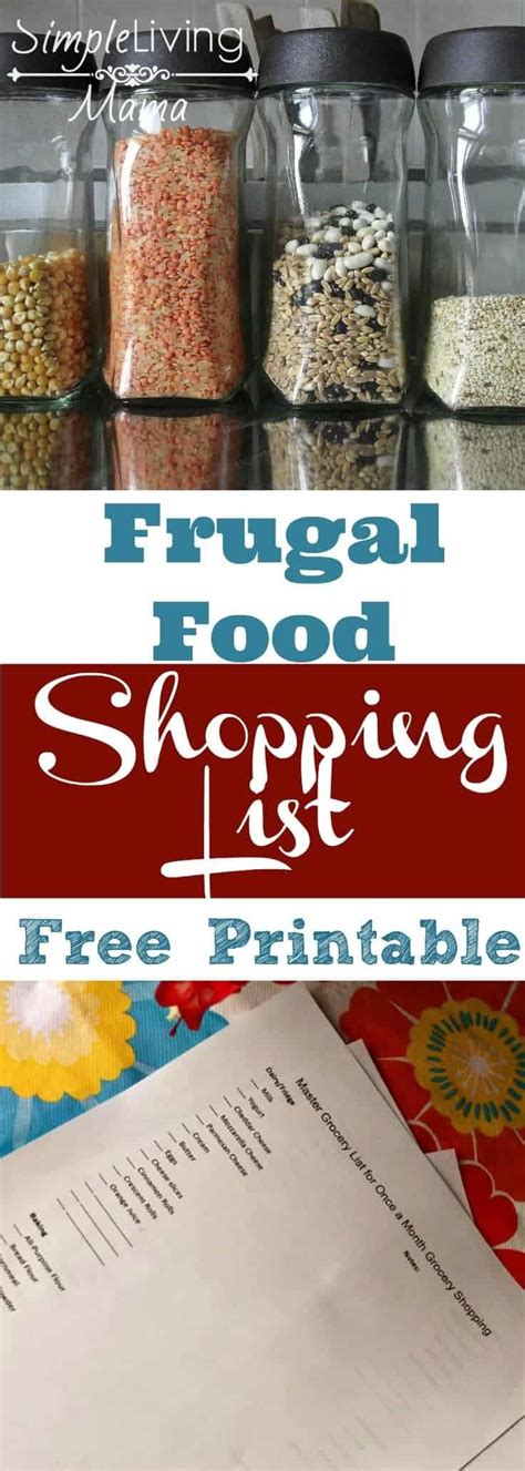 Frugal Food Shopping List Simple Living Mama