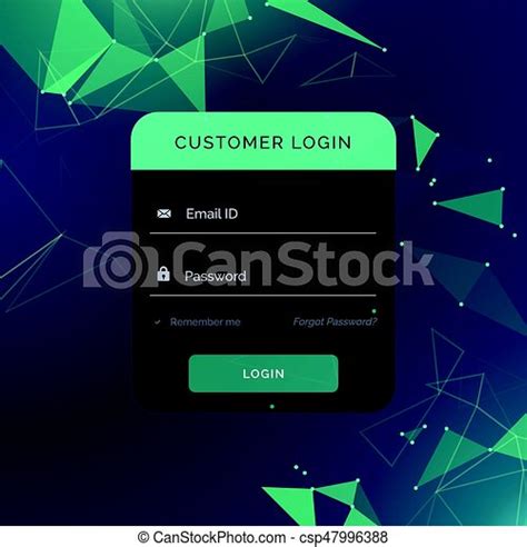 Creative Login Form Ui Template For Your Web Or App Design Canstock