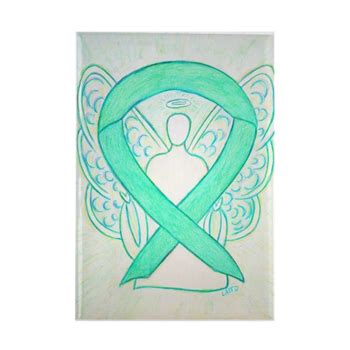 Jade Awareness Ribbon Angel Magnets | Awareness ribbons, Awareness ribbons colors, Ribbon art
