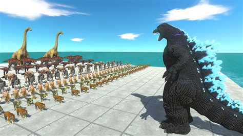 Godzilla Destroy Armies Animal Revolt Battle Simulator Creepergg