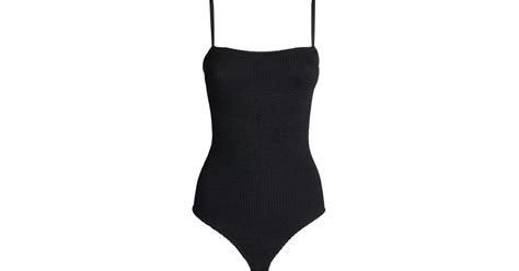 Hunza G Synthetic Maria Prene Swimsuit In Black Lyst