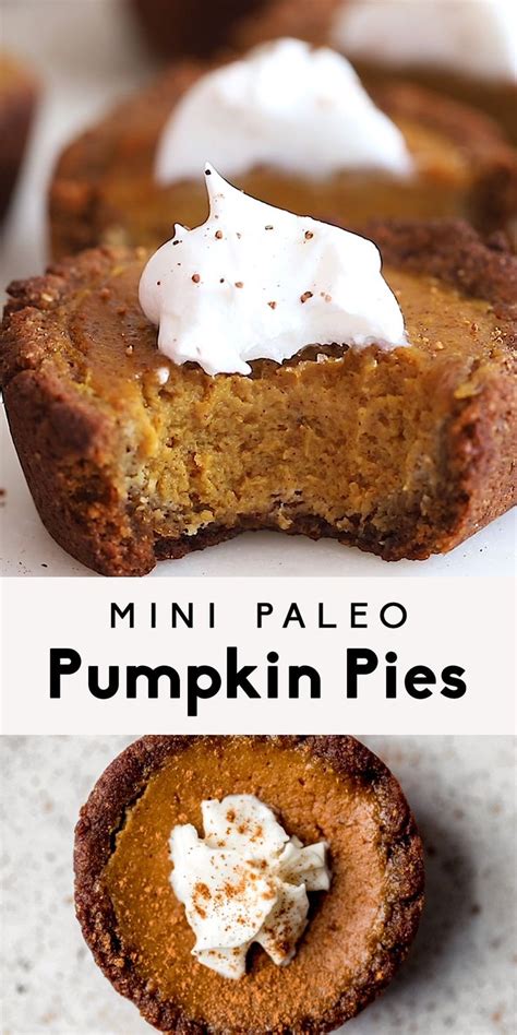 Healthy Mini Pumpkin Pies Paleo Gluten Free Ambitious Kitchen