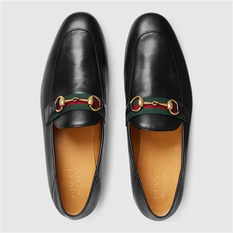 Gucci Mens Leather Horsebit Loafer With Web Loafers Men Loafers