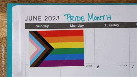 foto de lgbt pride month marked on a june 2023 calendar lgbt pride month is a month typically