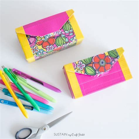 How To Make An Upcycled Pencil Case Using Duck Tape A New Back To