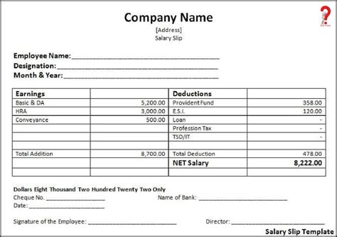 How To Make Salary Slip Format In Pdf Excel Word How To Wiki