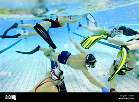 Underwater Hockey In Munich 2014 Stock Photo Alamy