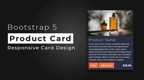 Bootstrap 5 Responsive Product Card Design Youtube