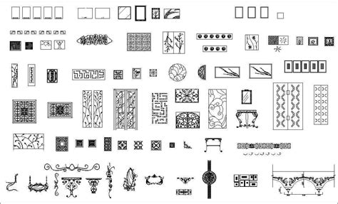 Decorations And Ornaments Autocad Blocks Collections】all Kinds Of