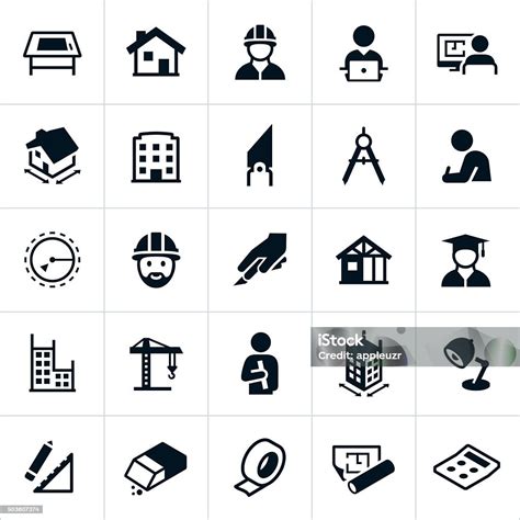 Architecture Icons Stock Illustration Download Image Now Icon