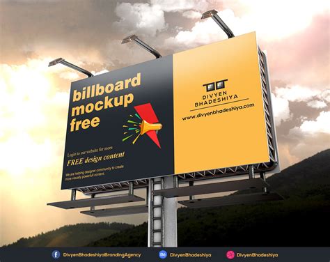 Billboard Mockup 04 PSD Free Download | Divyen Bhadeshiya