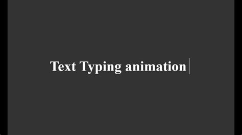 Typewriter Effect Css3 Text Typing Animation Youtube