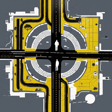 Lexica - A man at a crossroads, the road splits into 3 paths, 3