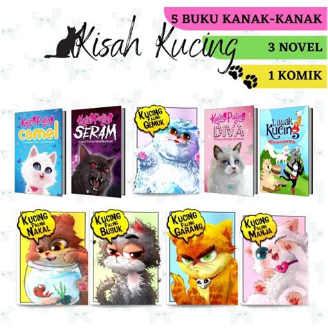 Kisah Kucing 5 Buku Kanak Kanak 3 Novel 1 Komik Shopee Malaysia