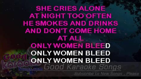 only women bleed alice cooper lyrics karaoke [ ] youtube