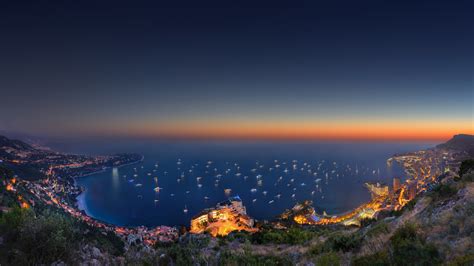 Sunset Landscape Monaco Hd Nature 4k Wallpapers Images