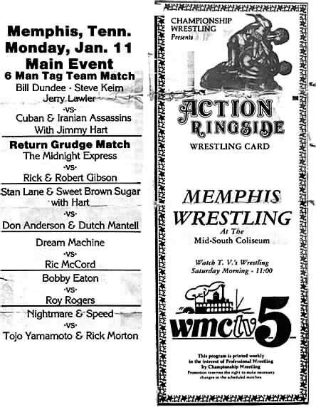 Memphis Wrestling Wrestling Bill Dundee Memphis