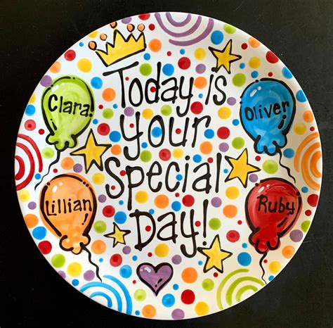Personalized Celebration Plate Special Day 12 Inch Ceramic Etsy Uk