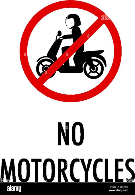 No Motorcycles Sign Stock Vector Images Alamy
