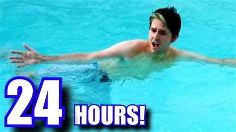 24 Hours In A Swimming Pool Challenge Youtube