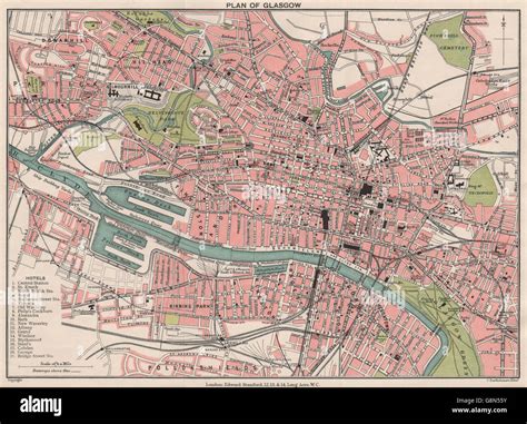 Vintage Map Of Glasgow Hi Res Stock Photography And Images Alamy