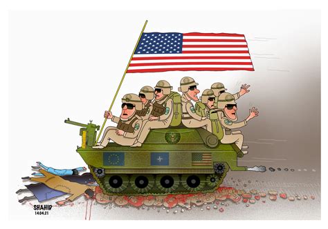 Us And Nato Troops Leave Afghanistan Toons Mag