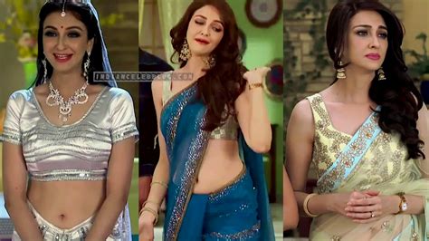 Saumya Tandon Hindi Television Celeb Actress Hot Sleeveless Sari Navel