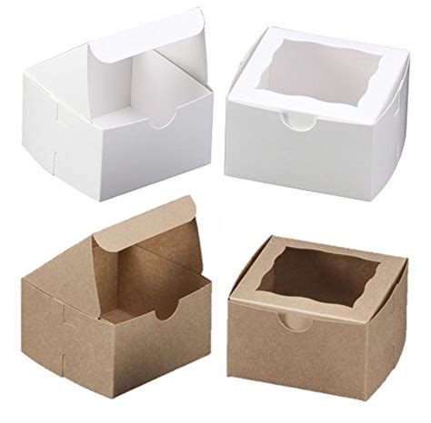 Brown Bakery Box With Window X X Inch Pack Eco Friendly