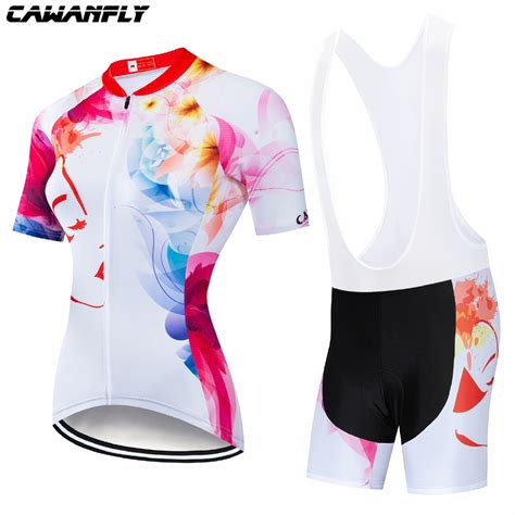 Racing Cycling Jersey Set Women Bicycle Clothing Ladies Breathable Summer Short Sleeve Team Pro