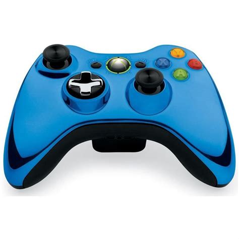 Manette Sans Fil Chrome Blue Xbox 360 Cdiscount Jeux Vidéo